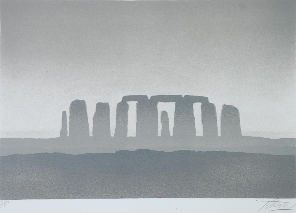 Appraisal: TREVOR GRIMSHAW ARTIST SIGNED PROOF PRINT Stonehenge x cm x