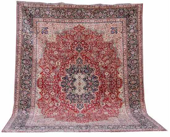 Appraisal: Persian Kirman carpet ' '' x ' '' Provenance Cornelius