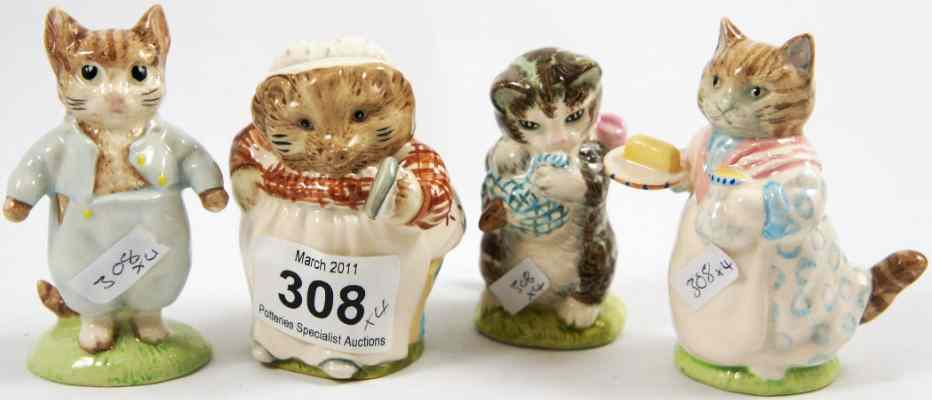 Appraisal: Beswick Beatrix Potter Figures Mrs Tiggywinkle Mrs Ribby Tom Kitten