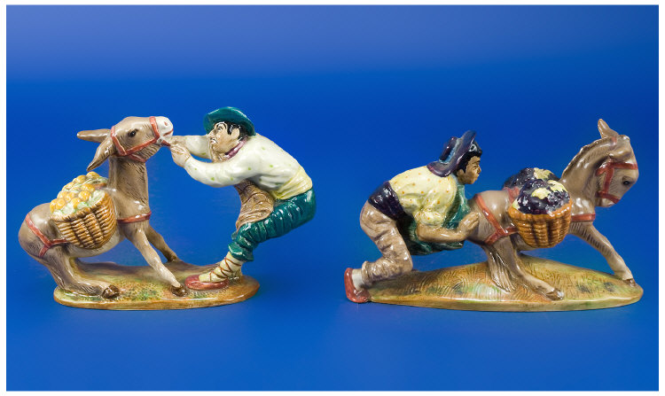 Appraisal: Pair of Beswick Comical Figures 'Spaniard Pulling Donkey' Impressd No