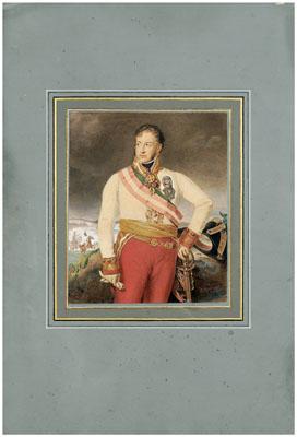 Appraisal: Fine early watercolor portrait Field Marshal Charles Philipp of Schwarzenberg