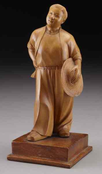 Appraisal: Chinese Cultural Revolution carved figure ''H Circa -