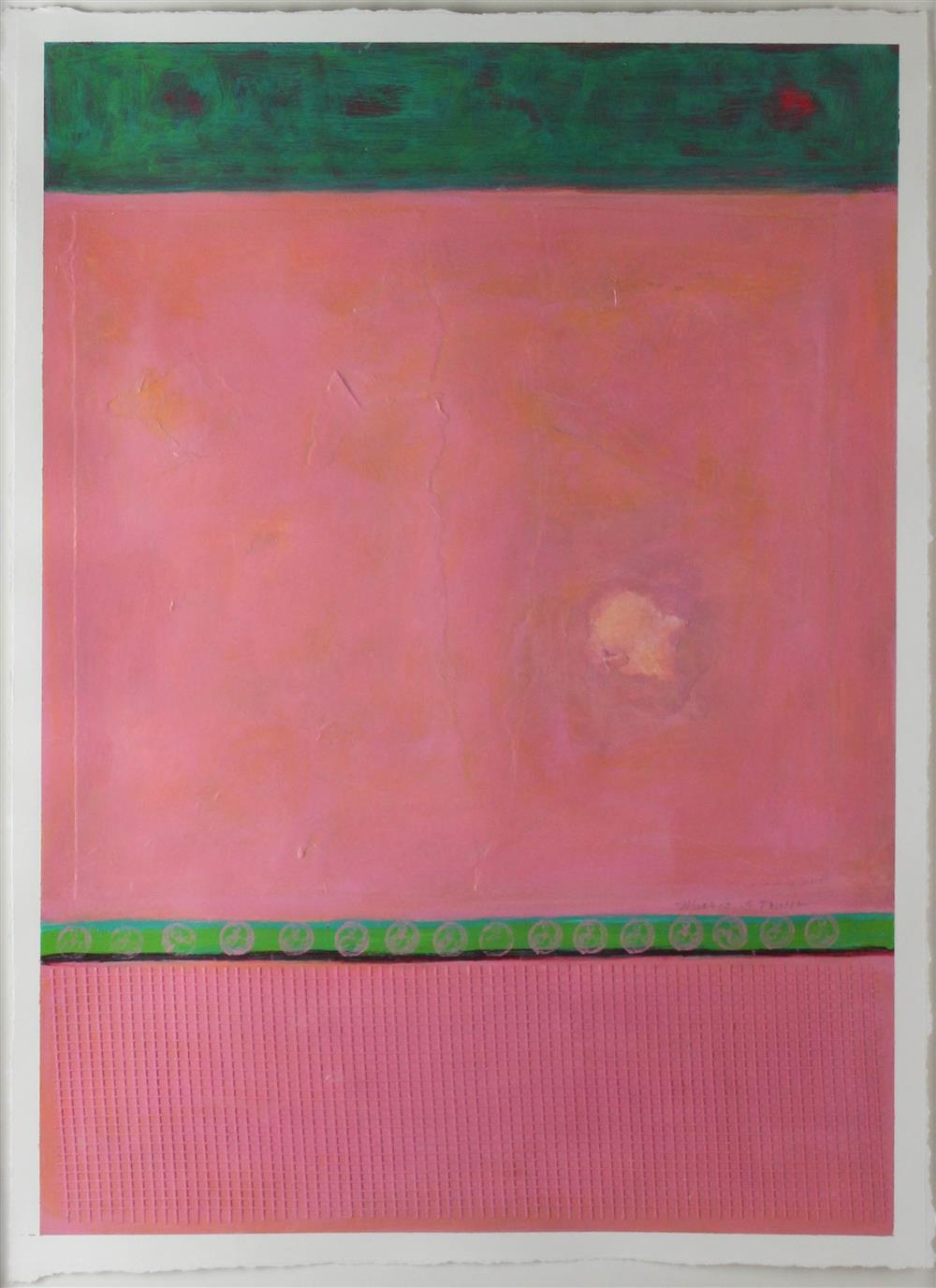 Appraisal: MARIE STRAW AMERICAN TH ST CENTURY PINK SPACE Mixed media