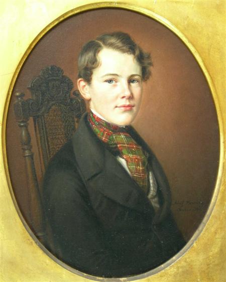 Appraisal: ADOLF HENNING GERMAN - PORTRAIT OF A BOY WITH A