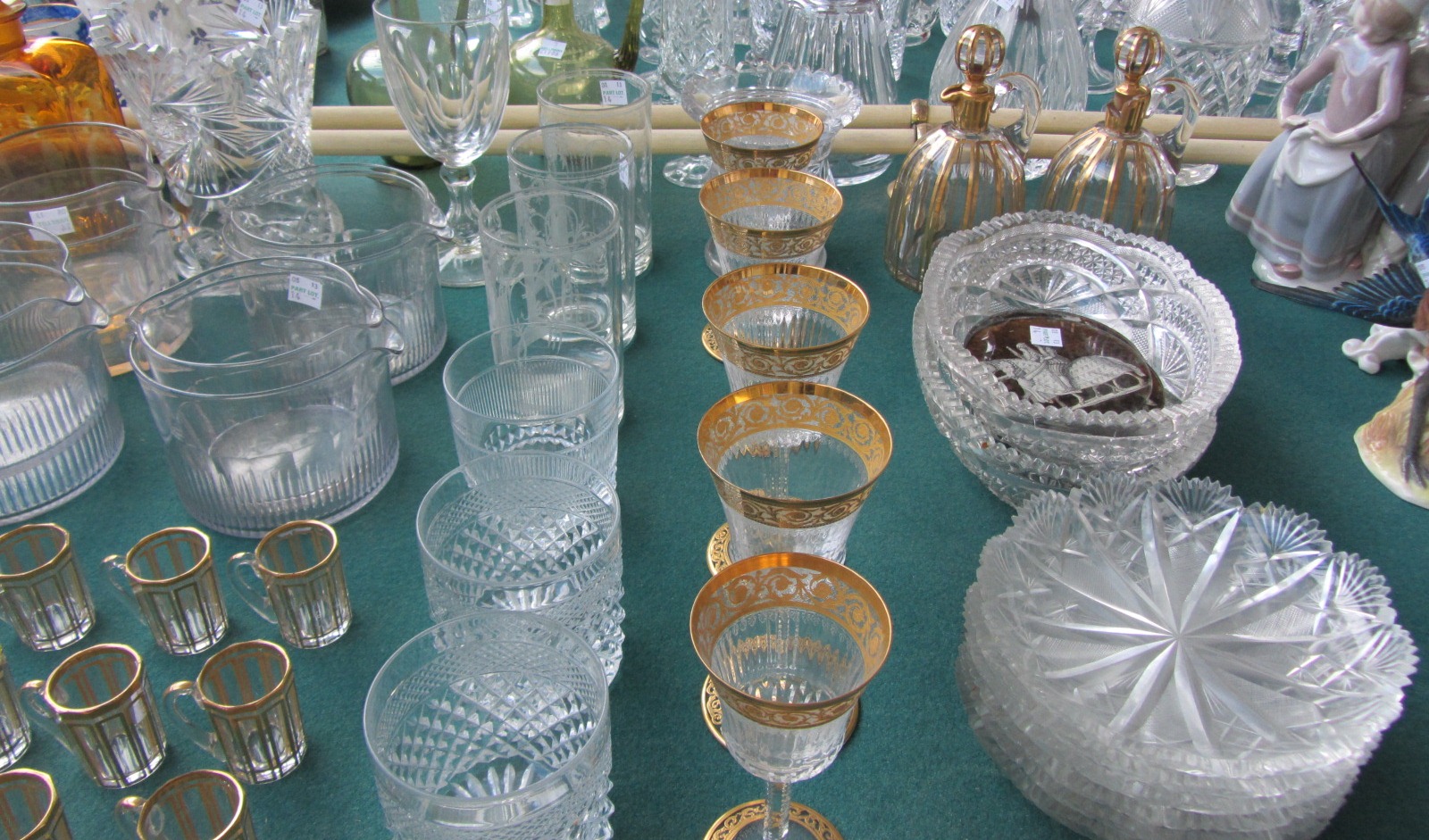 Appraisal: A quantity of glasswares including a set of six clear