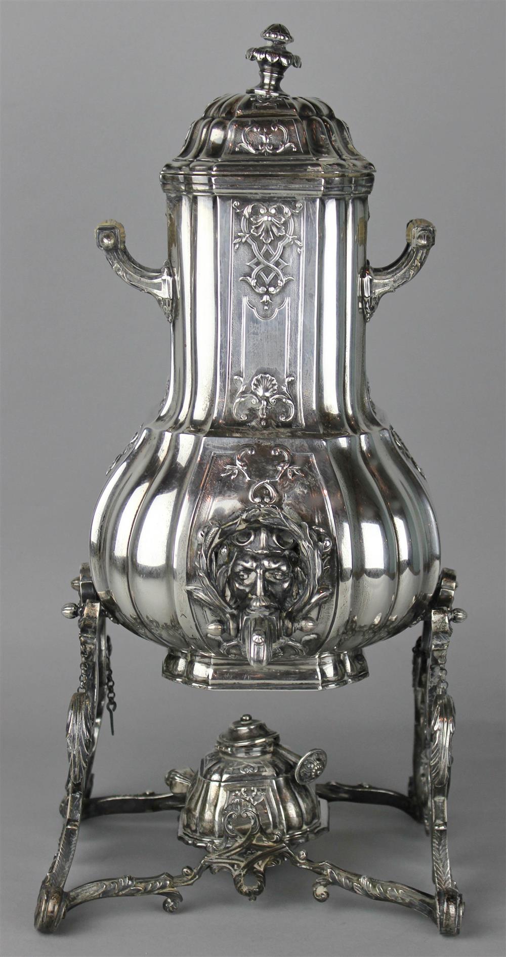 Appraisal: PUIFORCAT SILVER HOT WATER POT STAND AND BURNER first quarter