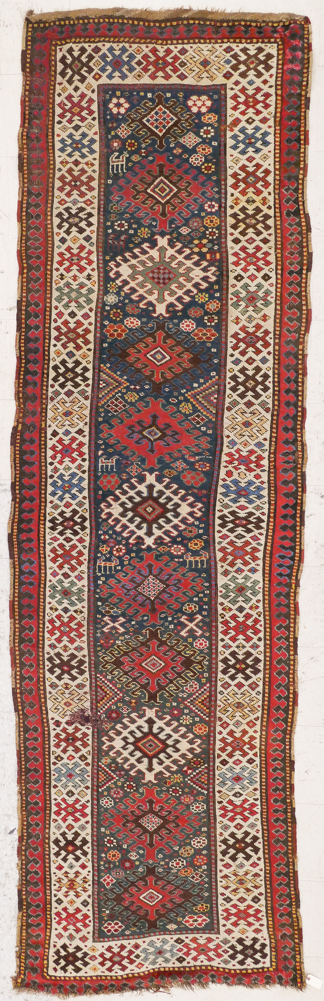 Appraisal: Antique Caucasian Oriental Runner Rug ' ''x ' '' Multi-colored