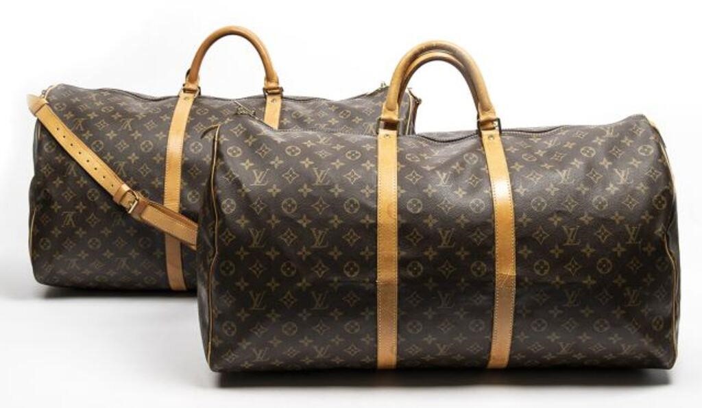 Appraisal: lot of Louis Vuitton Keepall duffle bags in brown monogram