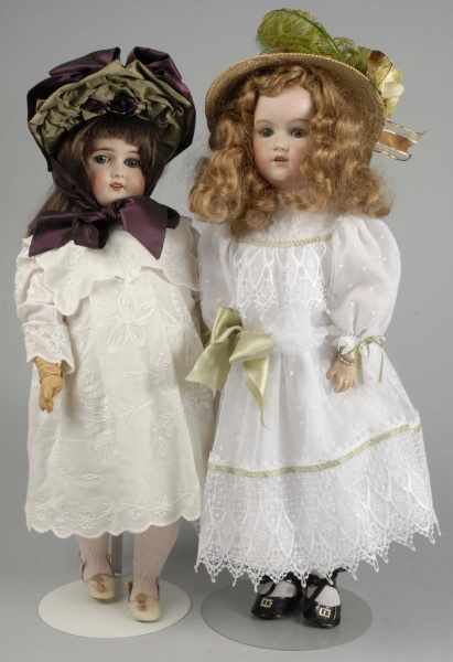 Appraisal: Lot of Pretty German Bisque Child Dolls Description Bisque socket