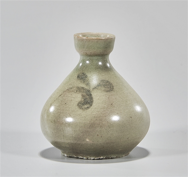 Appraisal: Korean celadon glazed miniature vase x approx