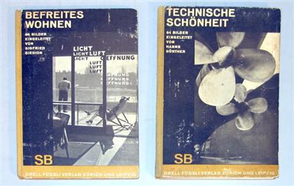 Appraisal: vols Bauhaus Books Gunther Hanns Technische Schonfeit Zurich-Leipzig Orell Fussli