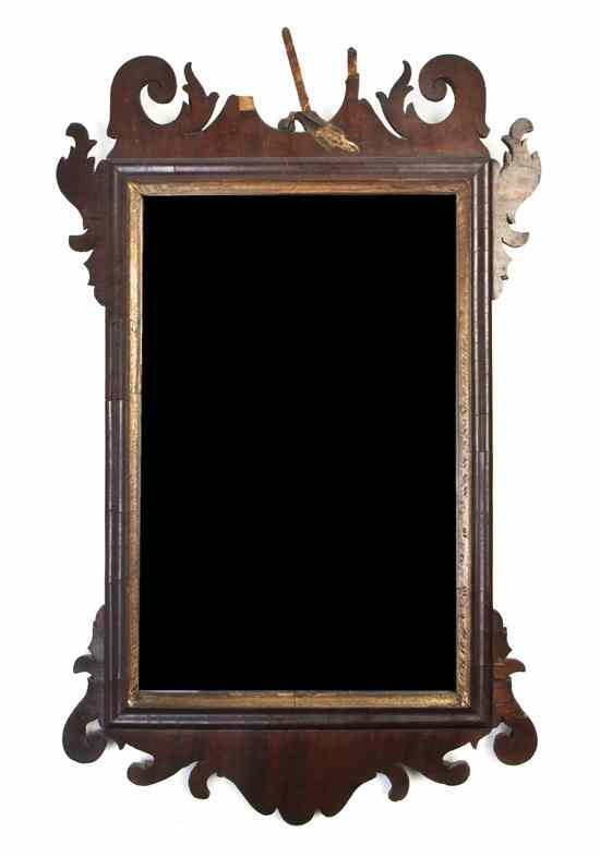 Appraisal: Two Chippendale Style Mirrors comprising a walnut example and a