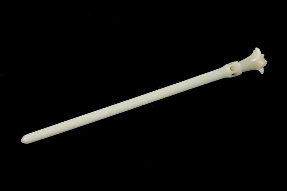 Appraisal: CHINESE JADE HAIRPIN - Ming Period White Jade Hair Pin