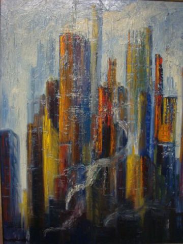 Appraisal: MONTLACK Edith O C of New York Skyline Signed lower