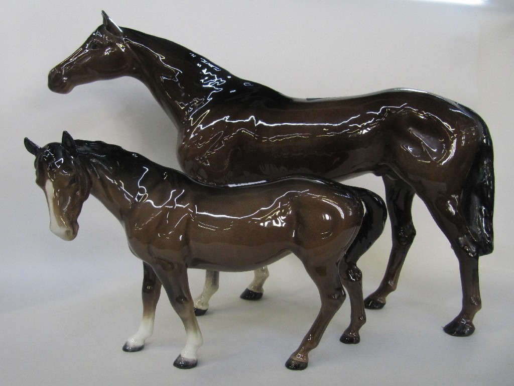 Appraisal: Beswick racehorse and mare