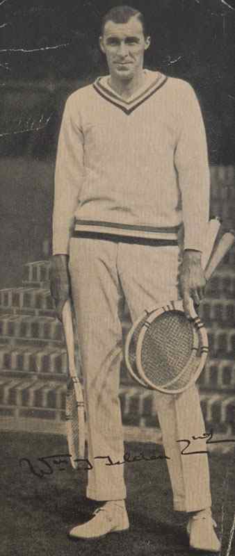 Appraisal: SIGNED BILL TILDEN PHOTOGRAPH Signed in ink full body photo