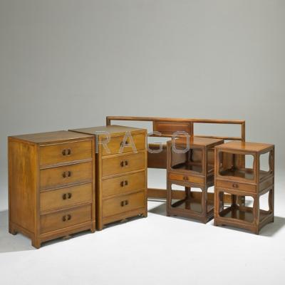 Appraisal: MICHAEL TAYLOR BAKER Bedroom suite pair of four drawer chests