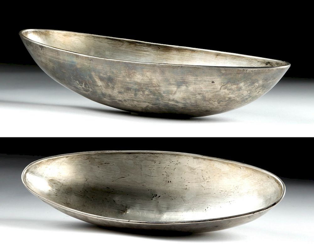 Appraisal: Oblong Roman Silver Dish - g Roman Imperial Period ca