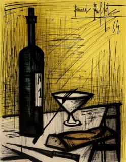 Appraisal: BERNARD BUFFET - PENCIL SIGNED LITHOGRAPH GERALD JOHNSON - PENCIL