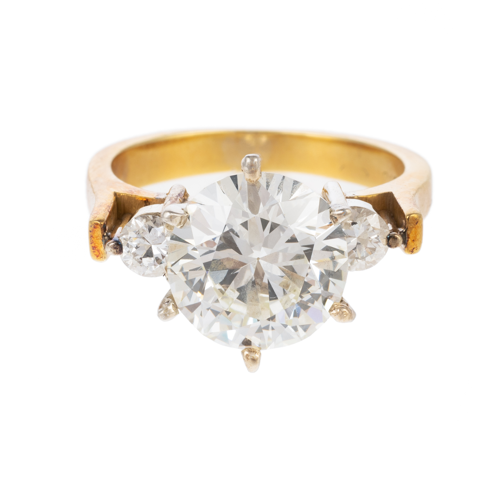 Appraisal: A GIA CT ROUND BRILLIANT DIAMOND RING IN K K