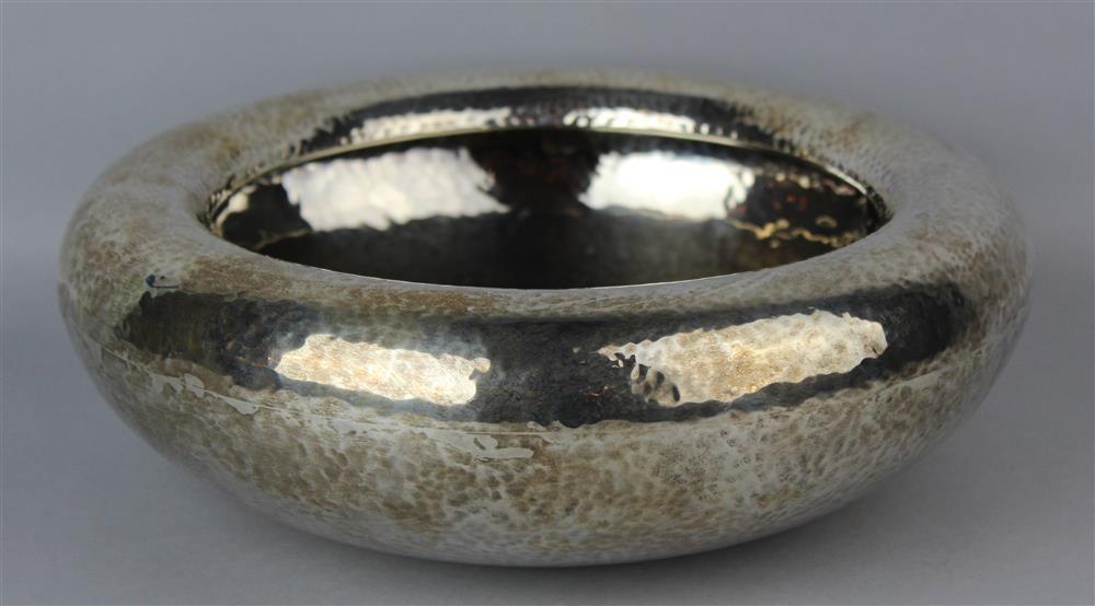 Appraisal: HAND HAMMERED SILVER BOWL PROBABLY BY ILIAS LALAOUNIS impressed on