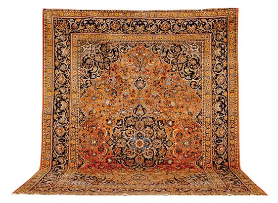 Appraisal: Persian Kashan carpet circa s ' x ' Provenance Property