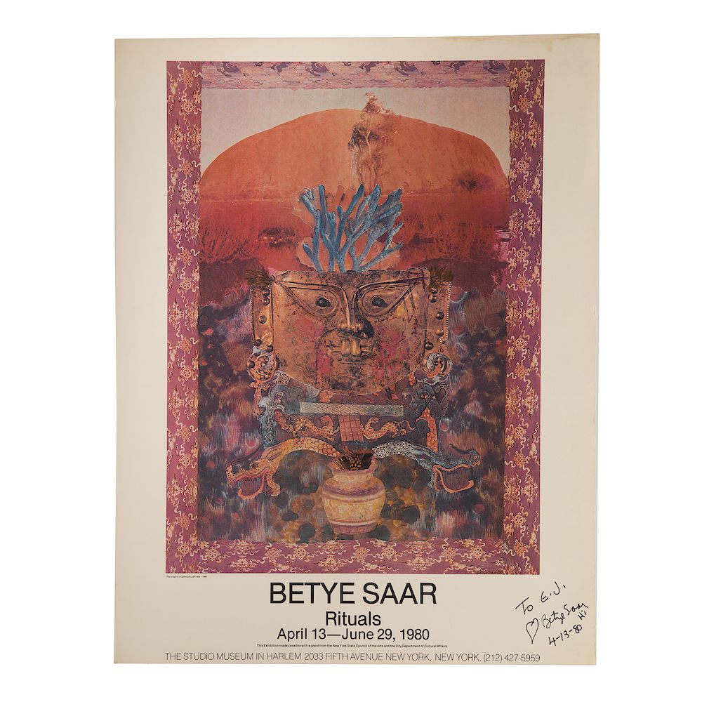 Appraisal: Betye Saar Rituals signed offset litho American b Studio Museum