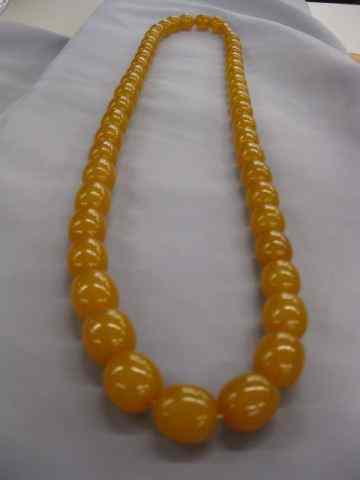 Appraisal: Amber Necklace graduated butterscotch beads '' long