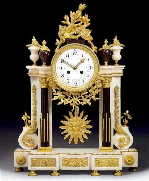 Appraisal: PORTAL CLOCK late Louis XVI Paris th century White and