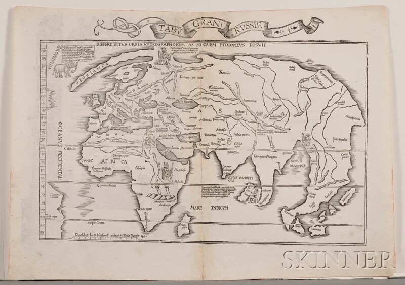 Appraisal: Maps and Charts World Projection Waldseemueller Martin - Tabu Gran