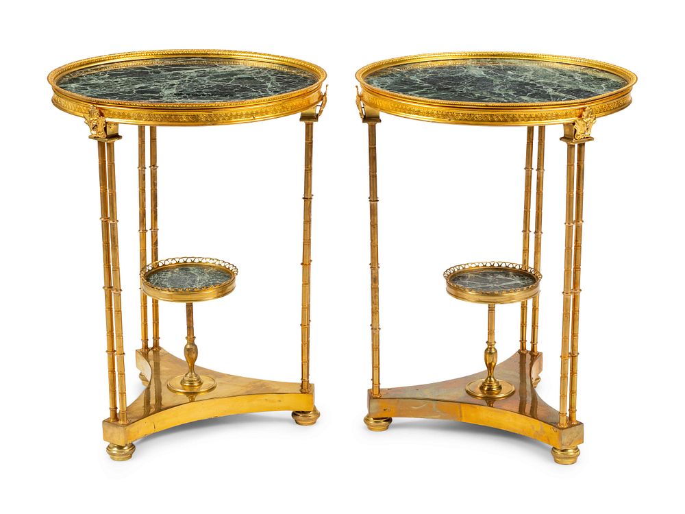 Appraisal: A Pair of Louis XVI Style Gilt Bronze and Marble