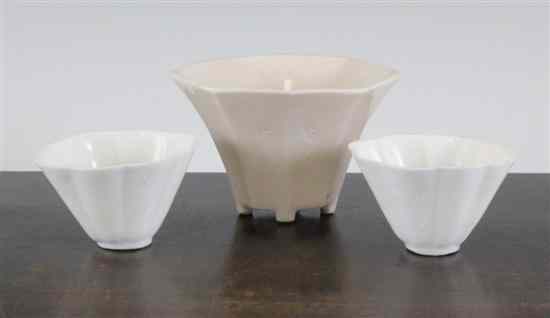 Appraisal: Three Chinese blanc de chine libation cups th th century