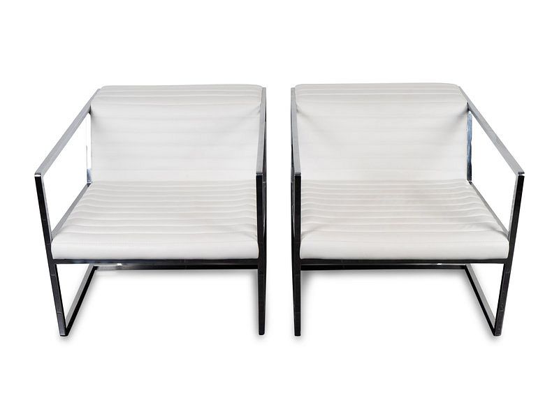 Appraisal: Bavuso Giuseppe Italian b Pair of Atlanta Lounge Chairs Bavuso