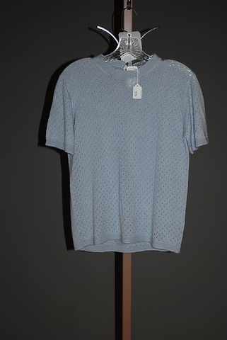 Appraisal: Giorgio Armani gray cashmere silk blend cutout dot pattern knit