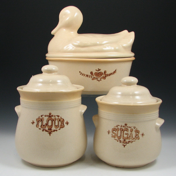 Appraisal: Hull Heartland - Duck Casserole Canisters Lot of ten Heartland