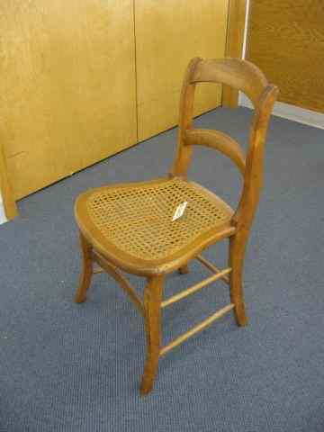 Appraisal: Maple Side Chiar cane seat