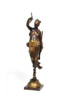 Appraisal: AUGUSTIN EDME MOREAU VAUTHIER French - Fortuna Gilt and patinated