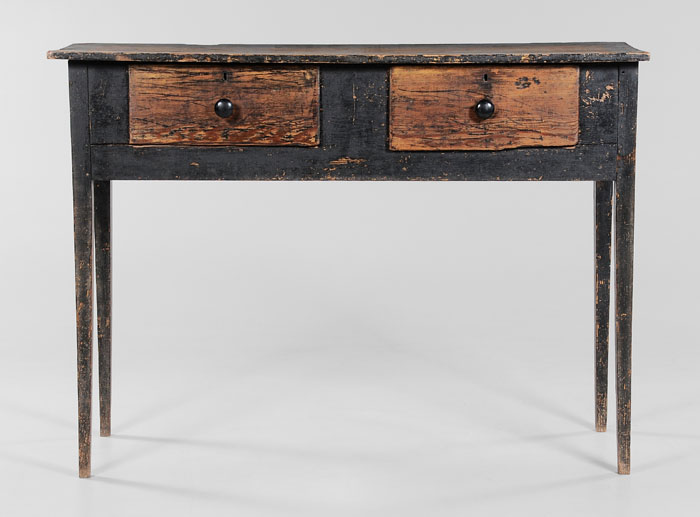 Appraisal: Georgia Paint-Decorated Huntboard th century yellow pine throughout with black