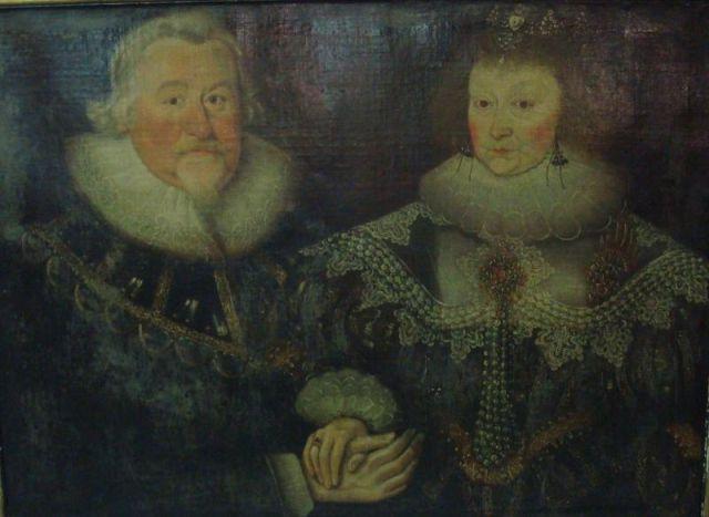 Appraisal: Old Master O C of Elizabethan Jacobean Couple Obviously prominent