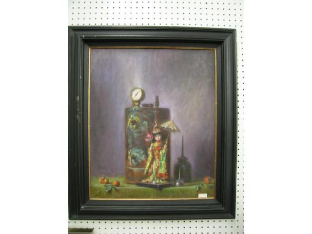 Appraisal: R V Goetz Oil on Canvas still life with doll