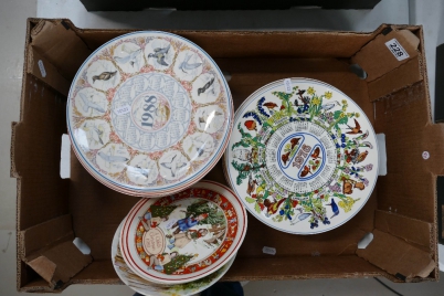 Appraisal: A collection of Wedgwood calendar plates and commemorative plates from