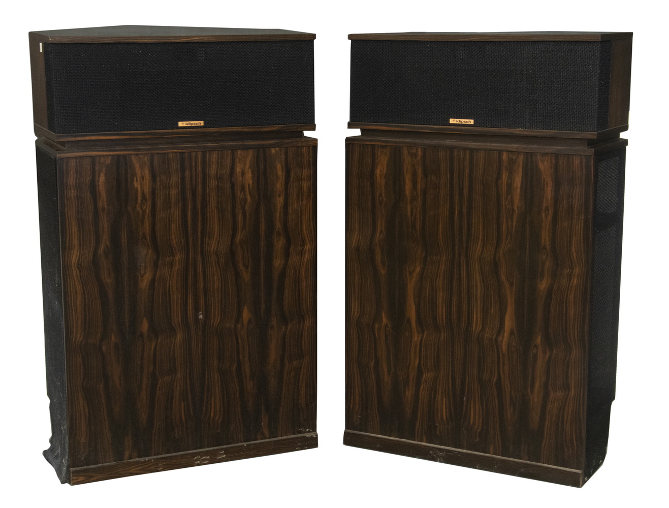 Appraisal: PR KLIPSCH CORNER SPEAKERS Pair of Klipschorn Floorstanding Loud Speakers