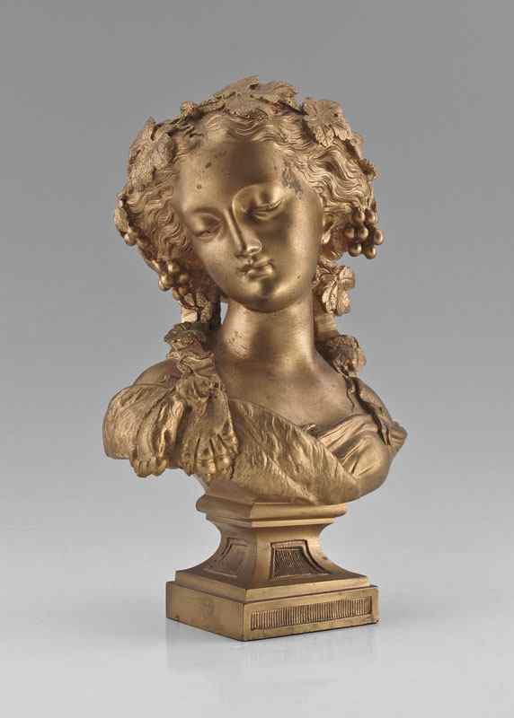 Appraisal: AIZELIN Eugene French - Bronze Bust of a Young Maiden