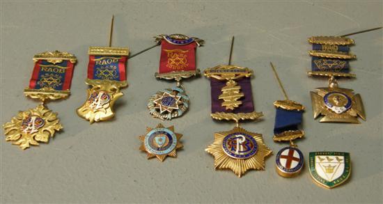 Appraisal: Group of Freemasons medals Bro A Jobson CP Lincoln City