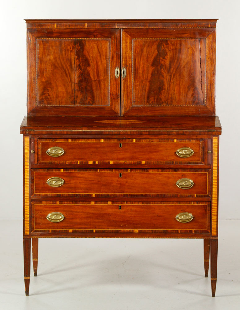 Appraisal: - c Federal Maple Desk North Shore or Portsmouth Federal