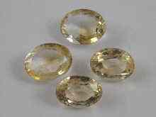 Appraisal: Four loose polished citrines approx ct