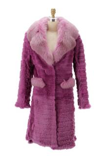 Appraisal: Olivia Preckel Purple Shearling Fox Fur Coat Olivia Preckel American