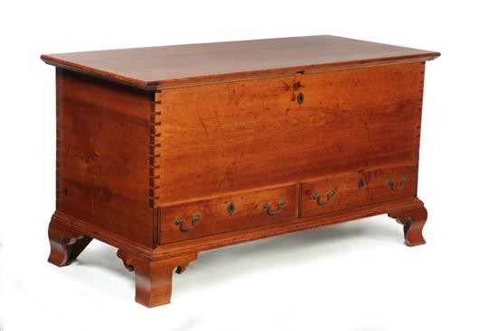 Appraisal: CHIPPENDALE BLANKET CHEST Pennsylvania late th-early th century walnut and