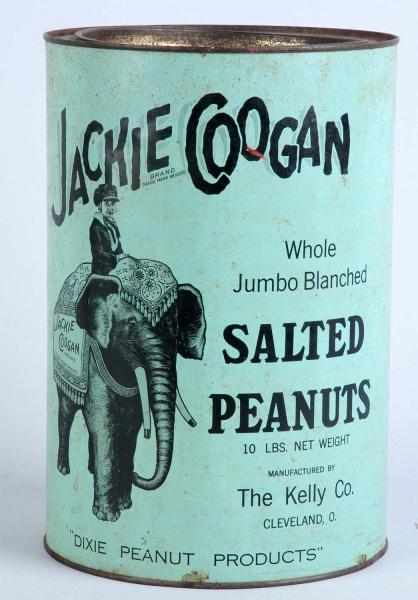 Appraisal: Jackie Coogan lbs Salted Peanuts Tin Original lid Minor oxidation