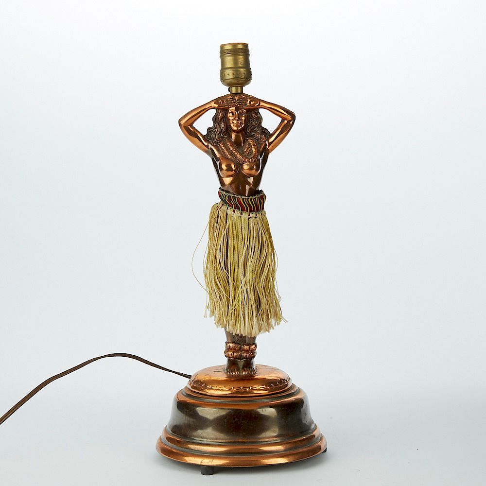 Appraisal: One Hula Girl Lamp One hula girl lamp ca s